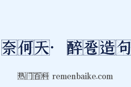 奈何天·醉卺造句是什么意思的图片